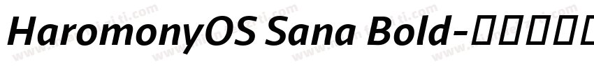 HaromonyOS Sana Bold字体转换